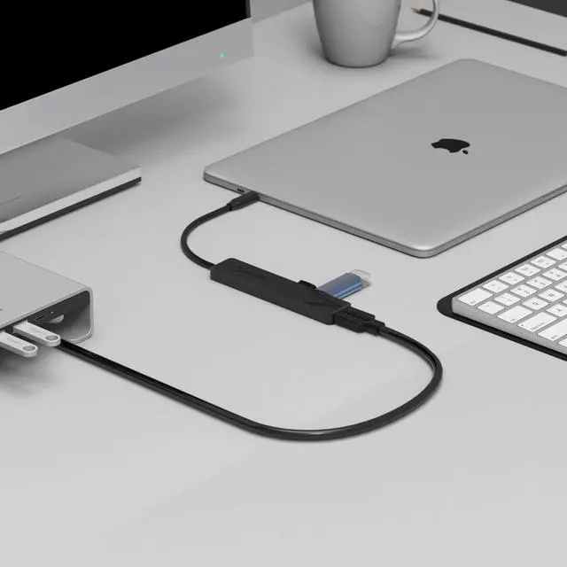 Alt view image 2 of 7 - USB C Hub, USB C to HDMI 4K@60Hz, Type C Hub Multiport Adapter, 100W Power Delivery, Compatible with MacBook, Laptop (HB-TC5P)