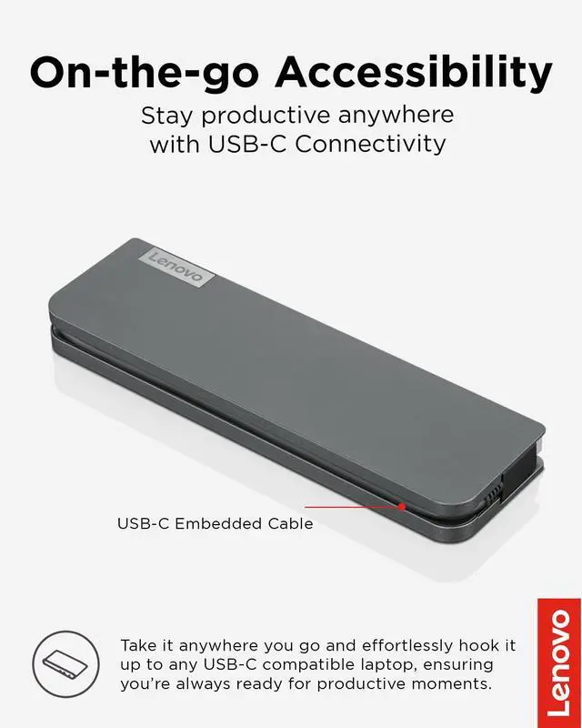 Alt view image 4 of 7 - 7-in-1 Portable USB-C Mini Dock - HDMI & VGA, 45W Charging, Compatible with, Apple & USB-C Laptops, G0A70065US