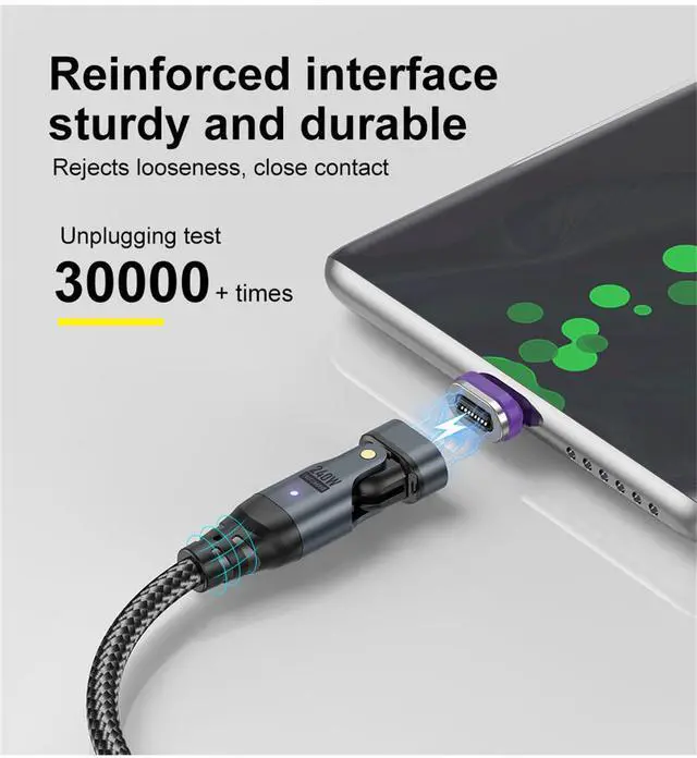 Alt view image 7 of 7 - USB C to USB C Magnetic Charging Cable (3 Pack, 1.6ft+3.3ft+6ft) 180 Rotation Magnet Phone Charger 16PIN PD 240W Magnetic USB C Charging Cable Magnet Charger Data Transfer Cord for Type C Device