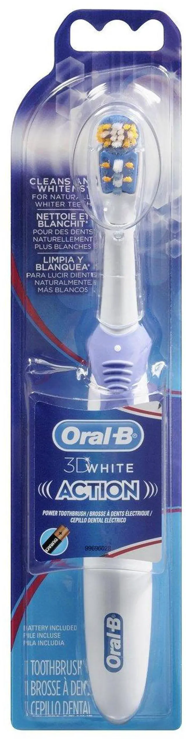 Main image of Oral-B 3D White Action Power Toothbrush, 1 Count (Colors May Vary), Multi-colored