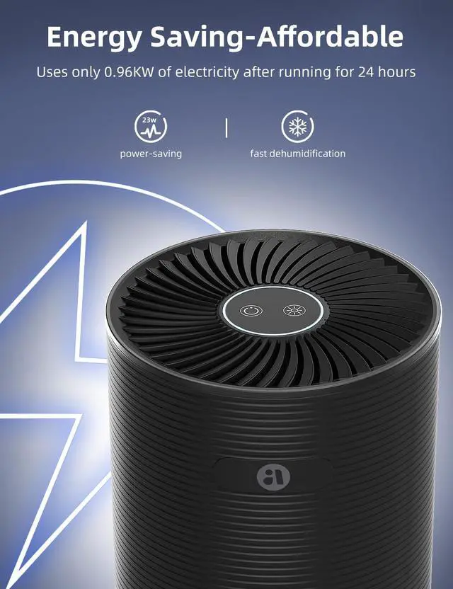 Alt view image 4 of 7 - Dehumidifiers for Home, 25oz Dehumidifier for Bedroom with Auto-off, Ultra Quiet Energy Saving for Bathroom Closet Wardrobe Office RV (285sq.ft)