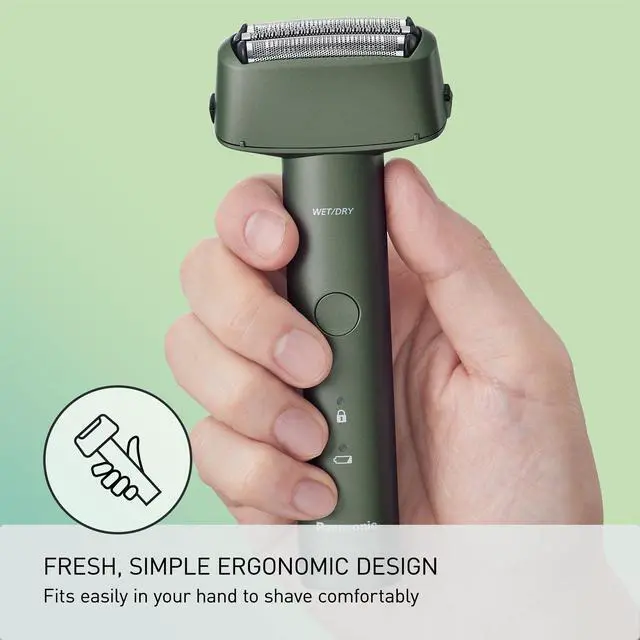 Alt view image 3 of 7 - Electric Razor for Men, Wet Dry Shaver with 3-Blade Cutting System, Ergonomic Handle and USB-C Charging- ES-RM3B-G