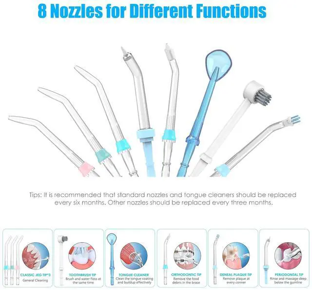 Alt view image 4 of 7 - Water Dental Flosser for Teeth, 600ML Electric Oral Irrigator