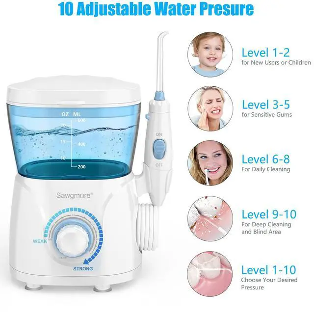 Alt view image 5 of 7 - Water Dental Flosser for Teeth, 600ML Electric Oral Irrigator