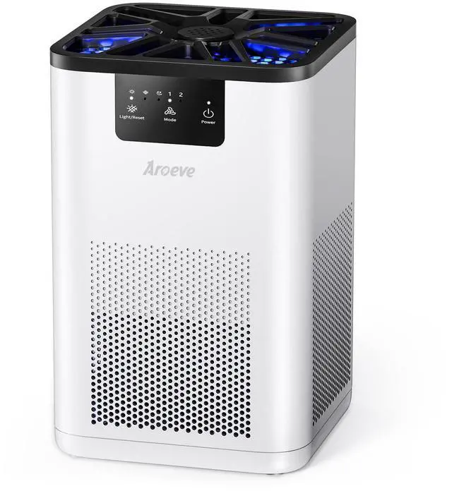 Main image of Air Purifiers for Bedroom Air Purifier With Aromatherapy Function For Pet Smoke Pollen Dander Hair Smell 20dB Air Cleaner For Bedroom Office Living Room, MK06- White(Available for California)