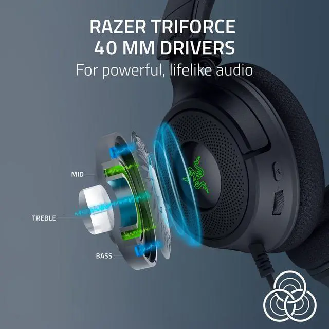 Alt view image 2 of 7 - Kraken V4 X Wired Gaming Headset: 40 mm Drivers - Cardioid Mic - Memory Foam Cushions - Chroma RGB Lighting - Type C & Type A Cable - for PC, Mac, PS5, Nintendo Switch 2, Steam Deck, Smartphone