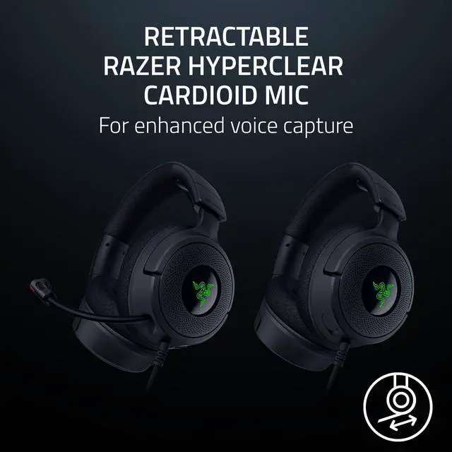 Alt view image 3 of 7 - Kraken V4 X Wired Gaming Headset: 40 mm Drivers - Cardioid Mic - Memory Foam Cushions - Chroma RGB Lighting - Type C & Type A Cable - for PC, Mac, PS5, Nintendo Switch 2, Steam Deck, Smartphone