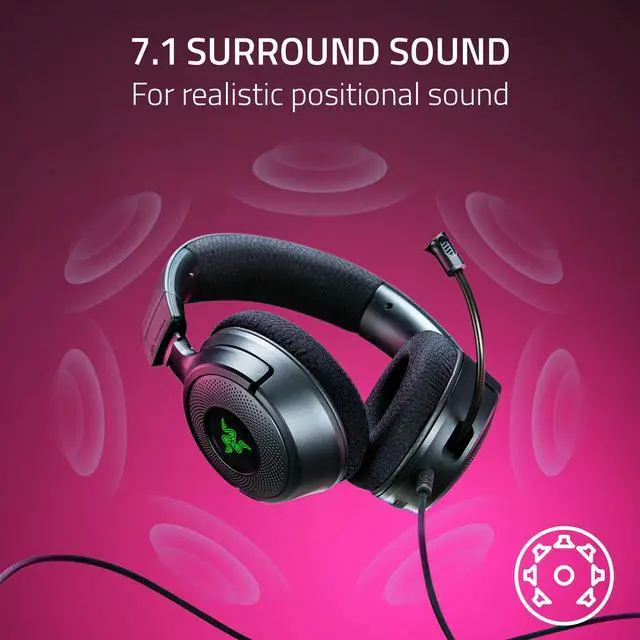 Alt view image 4 of 7 - Kraken V4 X Wired Gaming Headset: 40 mm Drivers - Cardioid Mic - Memory Foam Cushions - Chroma RGB Lighting - Type C & Type A Cable - for PC, Mac, PS5, Nintendo Switch 2, Steam Deck, Smartphone