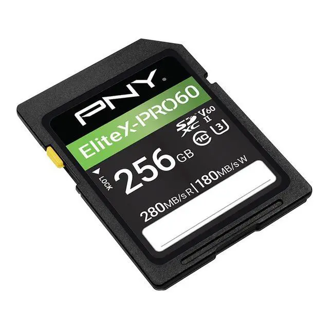 Alt view image 2 of 7 - 256GB EliteX-PRO60 UHS-II SDXC Memory Card - R280MB/s W180MB/s, U3, V60, 4K UHD, Full HD, UHS-II for Professional Photographers & Content Creators, DSLR Mirrorless Cameras, Advanced Video Cameras