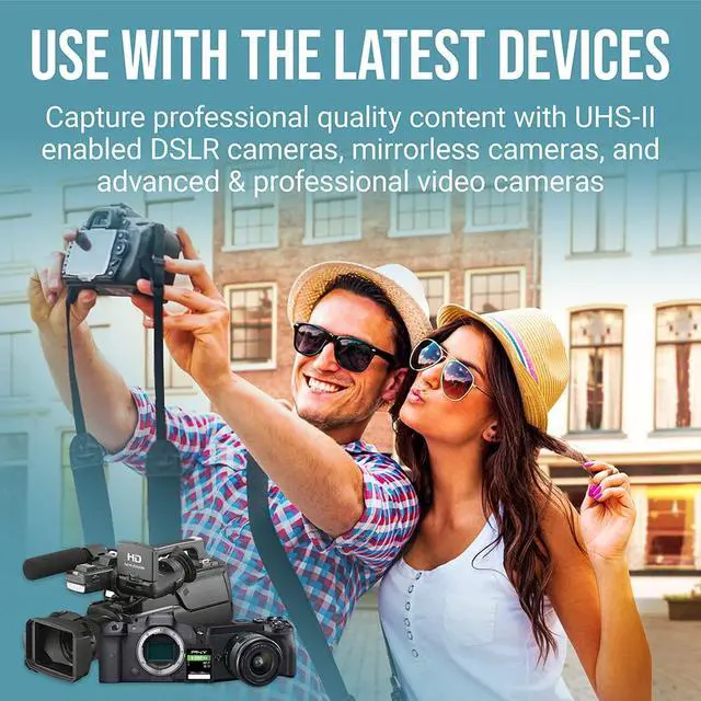 Alt view image 6 of 7 - 256GB EliteX-PRO60 UHS-II SDXC Memory Card - R280MB/s W180MB/s, U3, V60, 4K UHD, Full HD, UHS-II for Professional Photographers & Content Creators, DSLR Mirrorless Cameras, Advanced Video Cameras