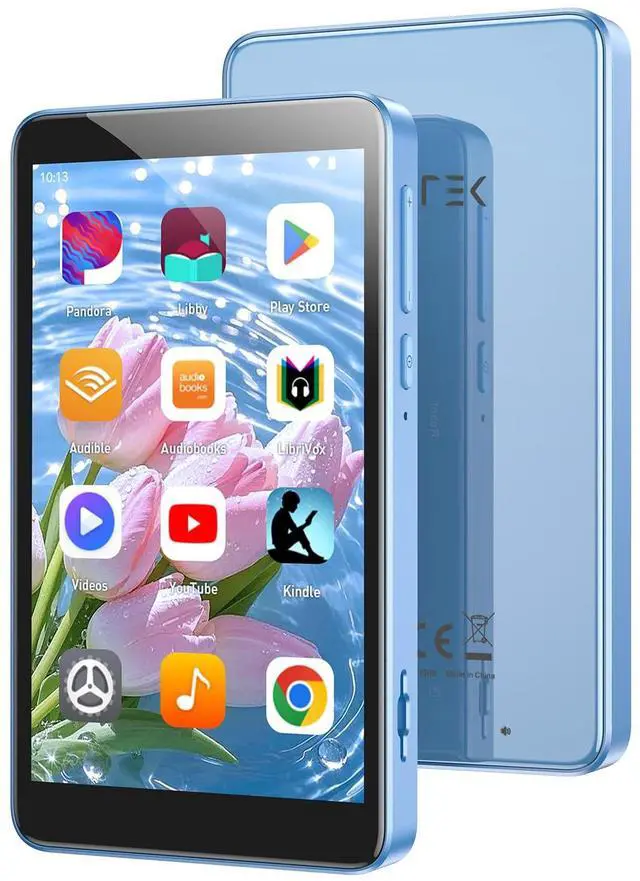 Main image of 96GB MP3 Player with Bluetooth and WiFi, T08X 4'' Android 14 MP4 Music Player with Spotify, Audible, APP Store, Up to 1TB, Blue