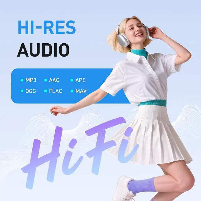 Alt view image 6 of 7 - 96GB MP3 Player with Bluetooth and WiFi, T08X 4'' Android 14 MP4 Music Player with Spotify, Audible, APP Store, Up to 1TB, Blue