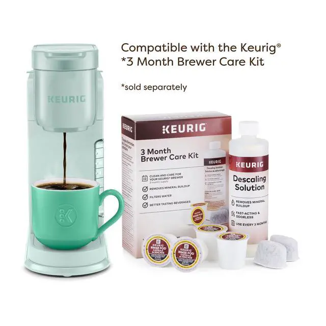 Alt view image 7 of 7 - K-Express Single Serve K-Cup Pod Coffee Maker, 3 Brew Sizes, Strong Button Feature, 42oz Removable Reservoir, Mint