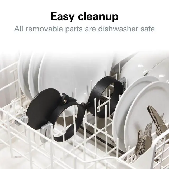 Alt view image 6 of 7 - Breakfast Sandwich Maker with Egg Cooker Ring, Customize Ingredients, Perfect for English Muffins, Croissants, Mini Waffles, Perfect White Elephant Gifts, Black (25477)