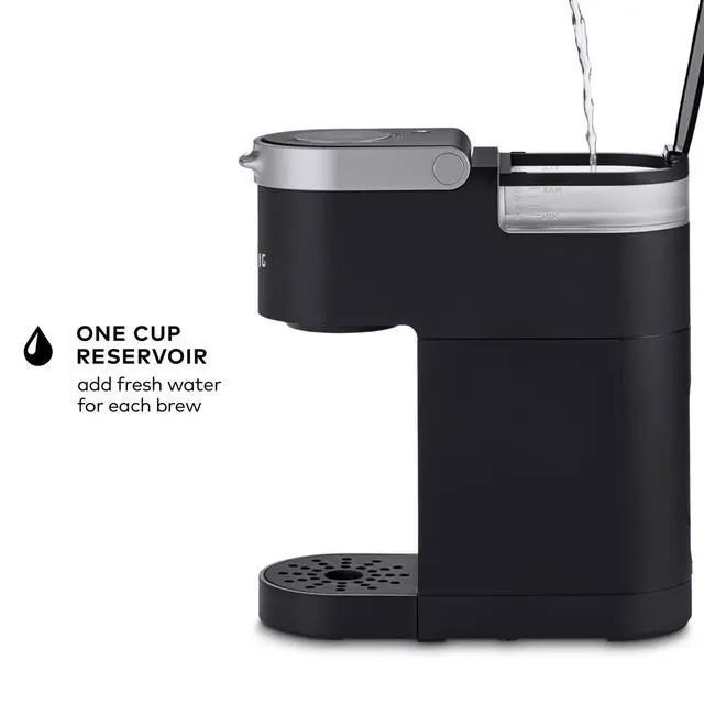 Alt view image 5 of 7 - K-Mini Single Serve K-Cup Pod Coffee Maker, 6 to 12oz Brew size, with Cord Storage, Perfect for Small Spaces, Black
