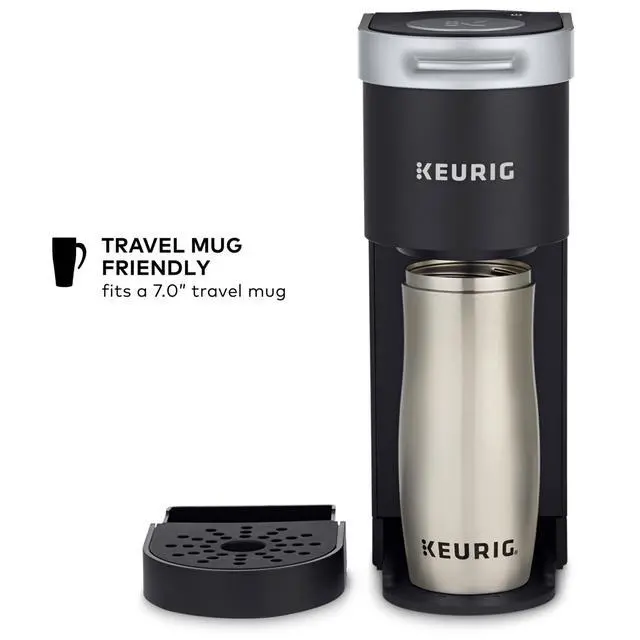 Alt view image 6 of 7 - K-Mini Single Serve K-Cup Pod Coffee Maker, 6 to 12oz Brew size, with Cord Storage, Perfect for Small Spaces, Black
