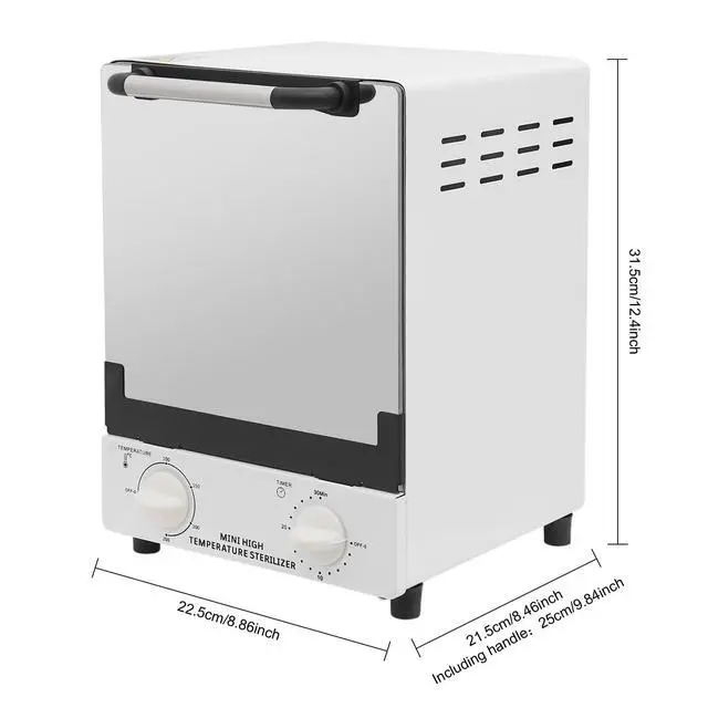 Alt view image 2 of 6 - 1000W High Temperature Sterilizer, Multi-Function High Temperature Sterilizer Cabinet with Temperature Control & Timer, Nail Tool Cleaning Sterilizer Cabinet