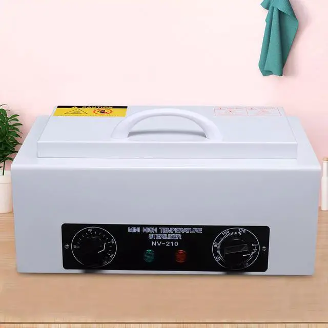 Alt view image 7 of 7 - 300W Heat Sterilizer 1.5L Mini Dry Heat Sterilizer Cabinet High Temperature Cleaning Box with Timer for Nail Spa Pedicure Hairdressing Metal Tools