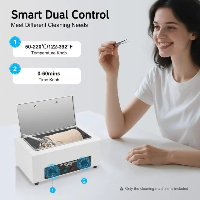 Alt view image 4 of 7 - Metal Cleaning Box,Electric Sterilizer High Temperature Metal Dental Nail Tool Disinfection Cabinet W/Intelligent Control, For Homes, Hospitals, Beauty Salons,50-200/122~392.