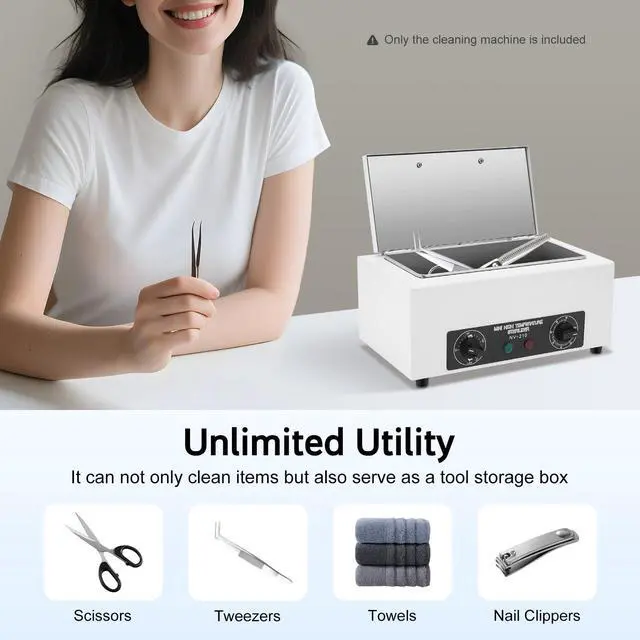 Alt view image 3 of 7 - Metal Cleaning Box,Electric Sterilizer High Temperature Metal Dental Nail Tool Disinfection Cabinet W/Intelligent Control, For Homes, Hospitals, Beauty Salons,50-200/122~392.