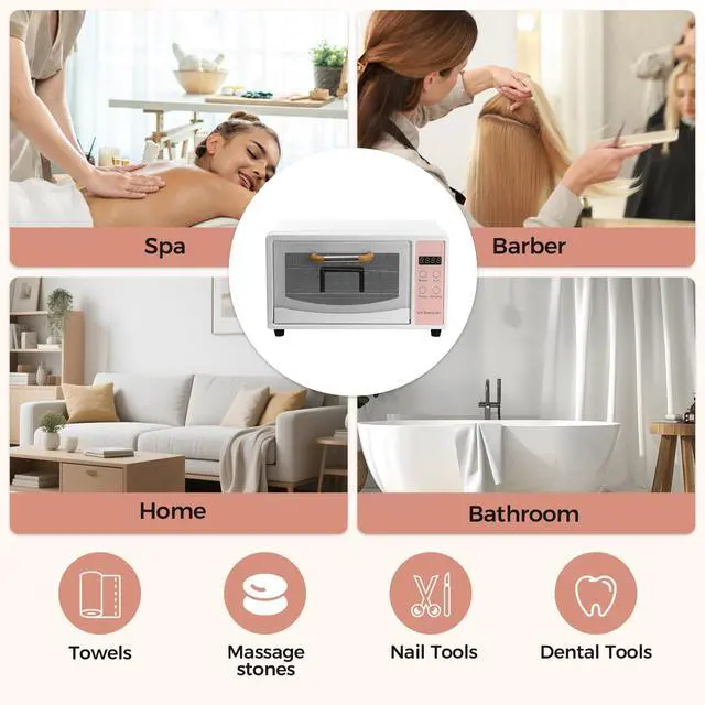 Alt view image 7 of 7 - Nail Tool Cabinet, 10L Large Sterilizer for NailTools, Multi-Functional Nail Cleaner Box for Home Use, Barbers, Beauty Salons, andSpas (Pink)