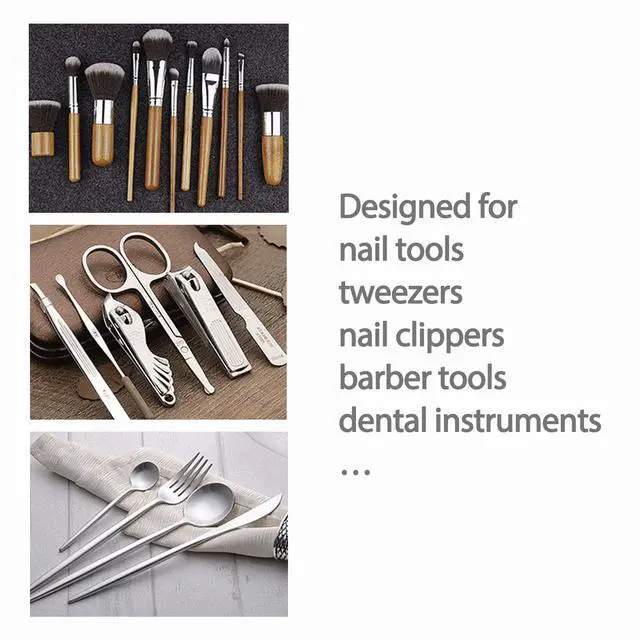 Alt view image 2 of 7 - High Temperature Sterilizer, Dry Heat Nail Sterilizer Machine for Nail Tool Bottle, Portable Tool Disinfection Cabinet, Electric Cleaning Box for Esthetician, Laboratory, Salon NV-210