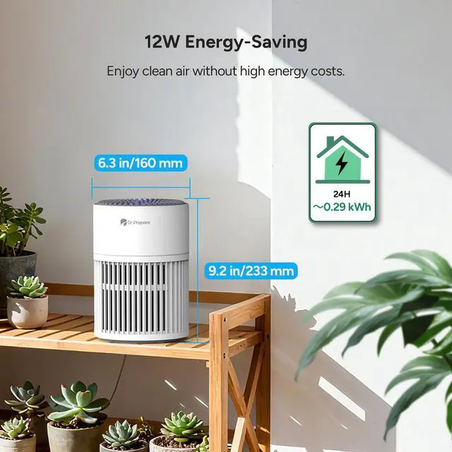 Alt view image 6 of 7 - Air Purifiers for Bedroom,Quiet Air Purifier with 15 dB Sleep Mode & Night Light,H13 HEPA Washable Filter, 360°Air Inlet, 3 Timer 12W Design, Air Cleaner for Pet Dander,smoke