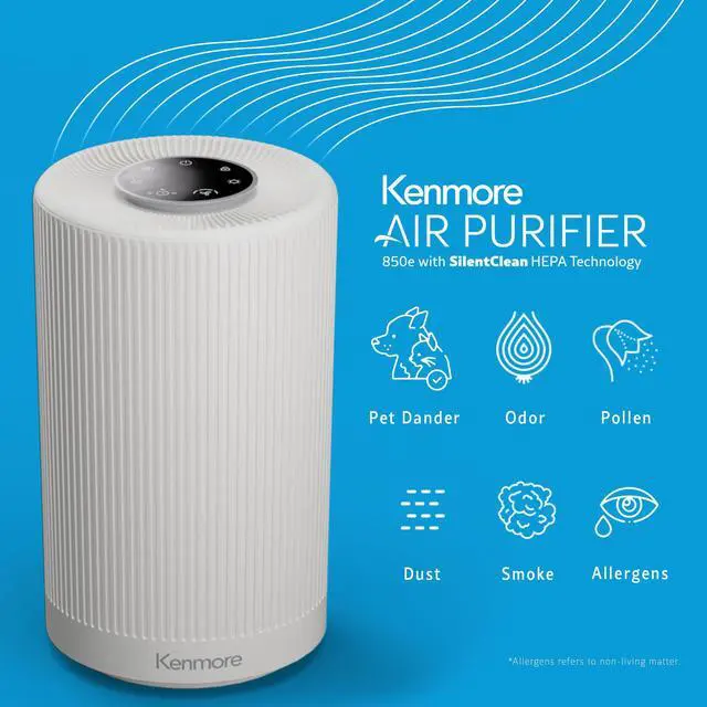 Alt view image 2 of 7 - PM1005 Air Purifier with H13 True HEPA Filter, Covers Up to 850 Sq.Foot, 25db SilentClean 3-Stage HEPA Filtration System for Office & Bedroom