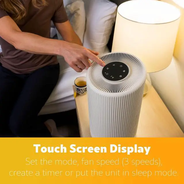 Alt view image 6 of 7 - PM1005 Air Purifier with H13 True HEPA Filter, Covers Up to 850 Sq.Foot, 25db SilentClean 3-Stage HEPA Filtration System for Office & Bedroom