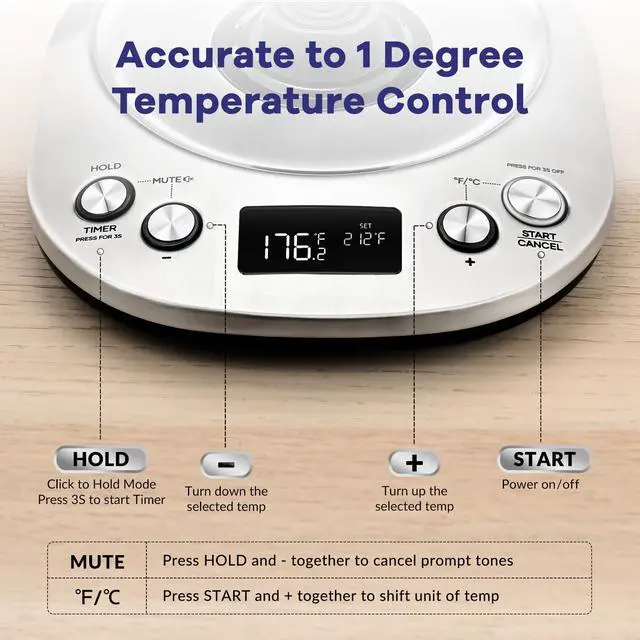 Alt view image 3 of 7 - Electric Gooseneck Kettle With LCD Display Automatic Shut Off Retro Coffee Kettle Temperature Control Hot Water Boiler to Pour Over Tea, 1200 Watt Quick Heating Tea Pot, 0.8L, Stainless Steel