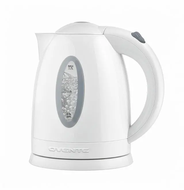 Main image of Electric Kettle, 1.7L Fast Boiling Water Heater for Coffee or Tea, BPA Free with Water Level Gauge, Auto Shut-Off, Boil-Dry Protection, Indicator Light and Removable Filter, White KP72W