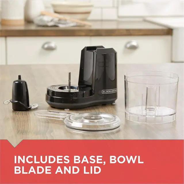Alt view image 5 of 6 - 1.5-Cup Electric Food Chopper, One Touch Pulse, 150W Motor, Stay-Sharp Blade, Dishwasher Safe