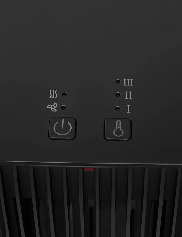 Alt view image 5 of 5 - Portable Ceramic Space Heater, Small Electric Heater for Indoor Use With 3 Heat Settings, Temperature Control, Lightweight (1.7 LBS), 520 w, Black, 5.1"L x 3.5"W x 7"H