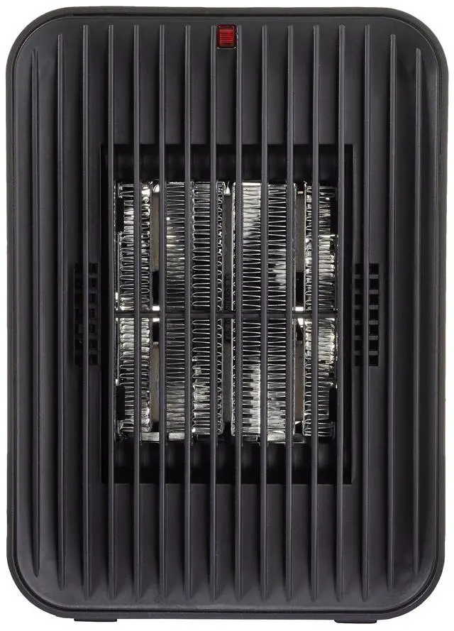 Alt view image 4 of 5 - Portable Ceramic Space Heater, Small Electric Heater for Indoor Use With 3 Heat Settings, Temperature Control, Lightweight (1.7 LBS), 520 w, Black, 5.1"L x 3.5"W x 7"H