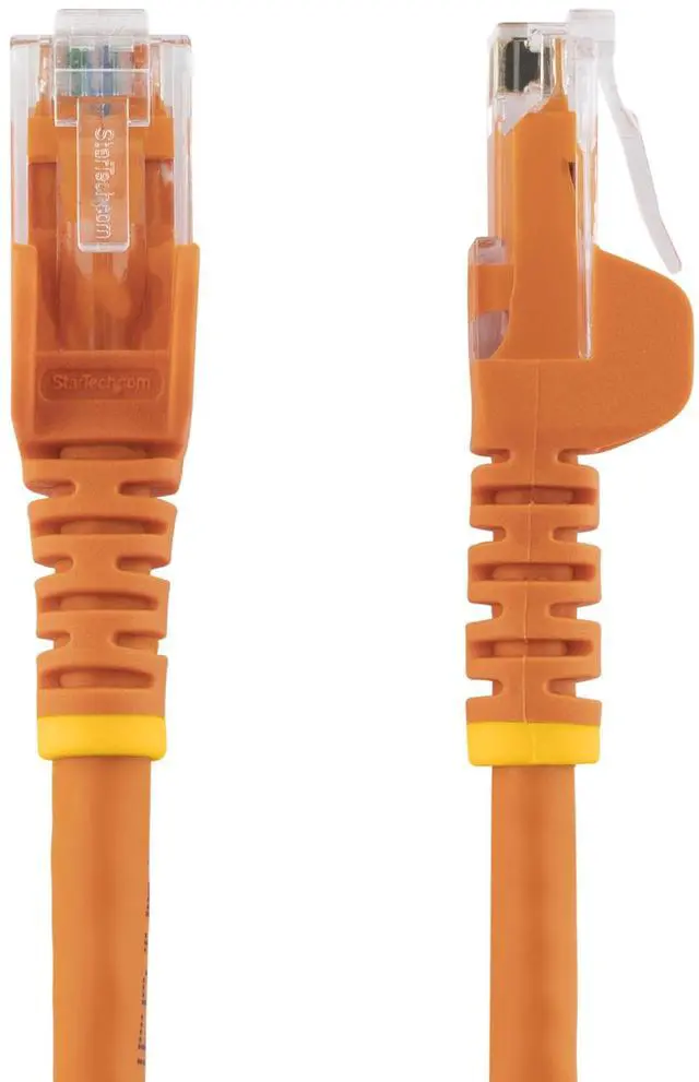 Alt view image 2 of 4 - 75ft CAT6 Ethernet Cable - Orange CAT 6 Gigabit Ethernet, 100W PoE RJ45 Network/Patch Cord Snagless, Strain Relief