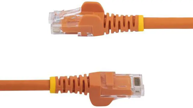 Alt view image 3 of 4 - 75ft CAT6 Ethernet Cable - Orange CAT 6 Gigabit Ethernet, 100W PoE RJ45 Network/Patch Cord Snagless, Strain Relief