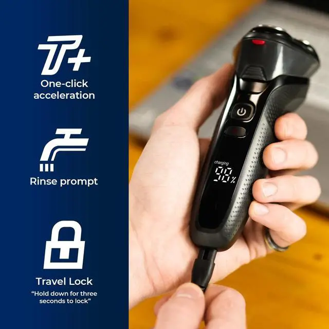 Alt view image 4 of 7 - -- Electric Razor for Men: IPX7 Travel Grooming Kit
