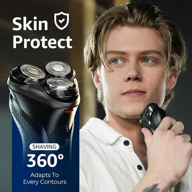 Alt view image 6 of 7 - -- Electric Razor for Men: IPX7 Travel Grooming Kit