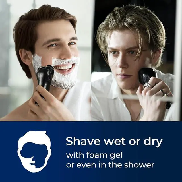 Alt view image 7 of 7 - -- Electric Razor for Men: IPX7 Travel Grooming Kit