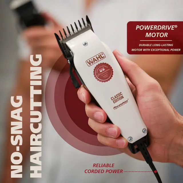 Alt view image 4 of 7 - USA Classic Edition Corded Hair Clippers & Cordless Hair Trimmer for Men, Women & Children POWERDRIVE Motor for Smooth, Consistent Haircutting & Touch-Up Trimmer Model 3029167