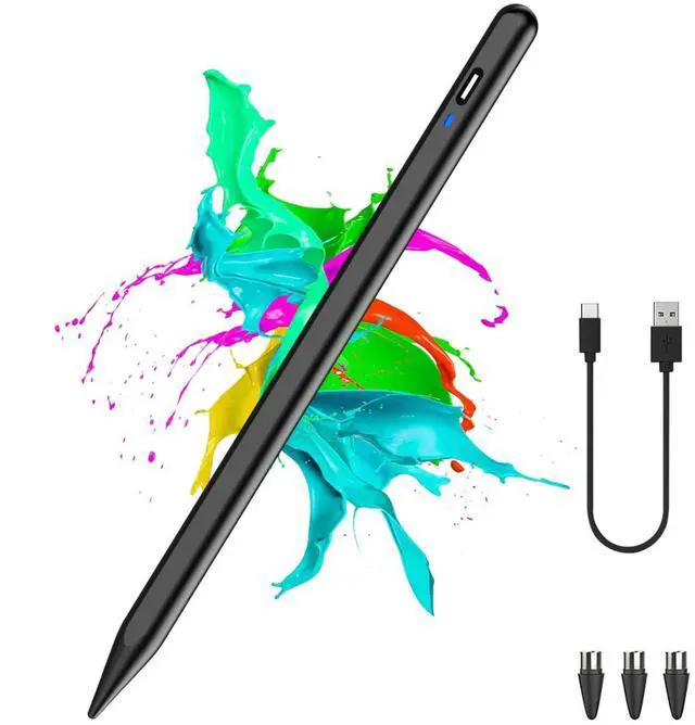 Main image of Stylus Pen for Android Tablet, Tablet Pencil for iOS/Android,Rechargeable Active Stylus Pen for iPhone/Samsung/XiaoMi/Huawei/Vivo/Lenovo/Switch 2 and Other Android Smartphones and Tablets-Black