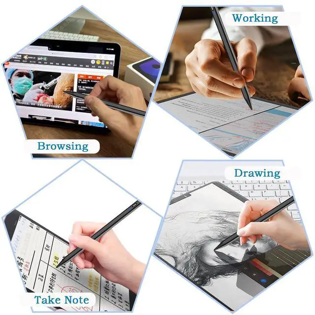 Alt view image 6 of 7 - Stylus Pen for Android Tablet, Tablet Pencil for iOS/Android,Rechargeable Active Stylus Pen for iPhone/Samsung/XiaoMi/Huawei/Vivo/Lenovo/Switch 2 and Other Android Smartphones and Tablets-Black