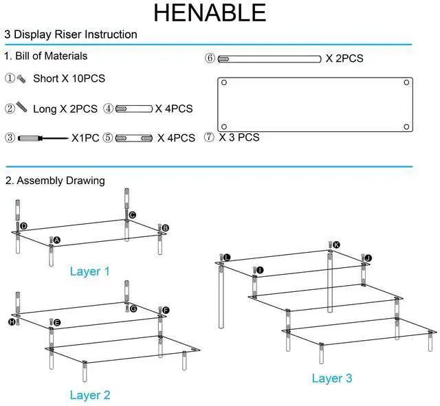 Alt view image 5 of 6 - 3 Tier Perfume Organizer Stand, Black Acrylic Risers Display Stands, Cologne Shelf Dessert Display for Party, Figure Stand Funko POP Shelves, Collection Cosmetic, Cupcake Stand Holder