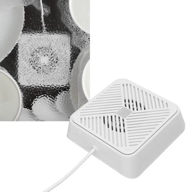 Alt view image 6 of 7 - Mini USB Ultrasonic Dishwasher, Portable Dish Washing Machine Cleaner for Home Kitchen Apartment, Wshing Tools for Dishware Fruit Vegetable (White)