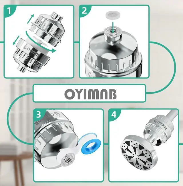 Alt view image 4 of 7 - High Output Revitalizing Shower Filter Rich in KDF55,Hard Water Softener Removes 99% Chlorine,Fluoride,Lead & Chemicals,Reduces Eczema &Dandruff,Prevents Scale,Revitalizes Skin & Hair,Nails, Chrome