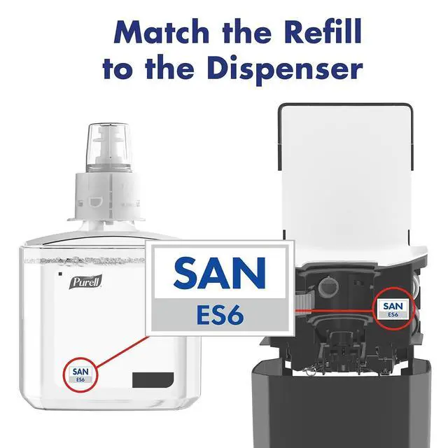Alt view image 7 of 7 - ES6 Automatic Hand Sanitizer Dispenser, Graphite, Compatible with 1200 mL PURELL ES6 Hand Sanitizer Refills (Pack of 1) - 6424-01
