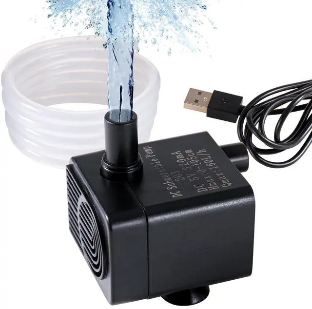 Main image of Automatic small sewage pump with water sensor, 3 feet high lift and 100 GPH, mini condensate pump, mini automatic water pump, suitable for pet water fountains, dehumidifiers, auto on/off (Black)