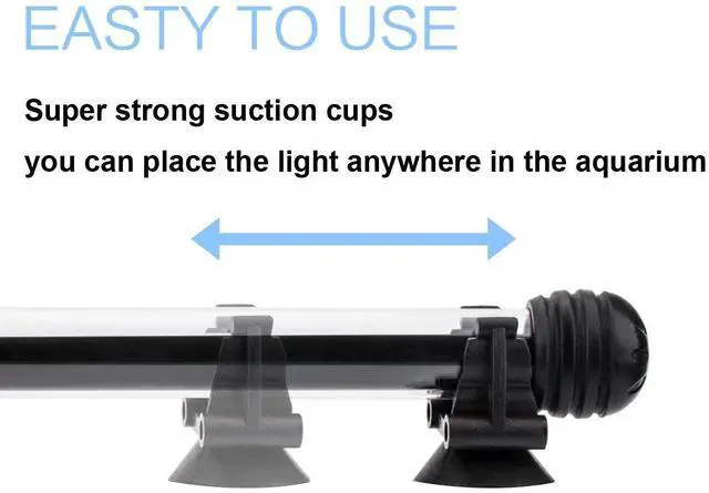 Alt view image 6 of 7 - 15 inches LED Aquarium Light, 2.5W Fish Tank Light Underwater Light Submersible Crystal Glass Lights, 21 LED Beads 12 Colors 19 Modes Brightness Adjustable Memory Function IP68 Waterproof