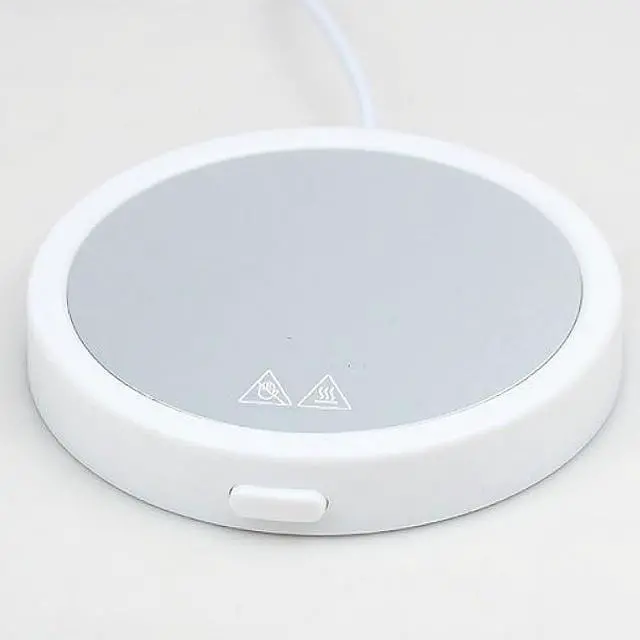 Main image of Cup Warmer Thermostatic Heating Coaster Set Milk Coffee Office Home Warmer (White)