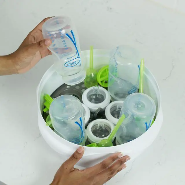 Alt view image 3 of 7 - Microwave Steam - for Baby Bottles, Nipples, Bottle Parts, Pacifiers, Teethers and Breast Pump Parts